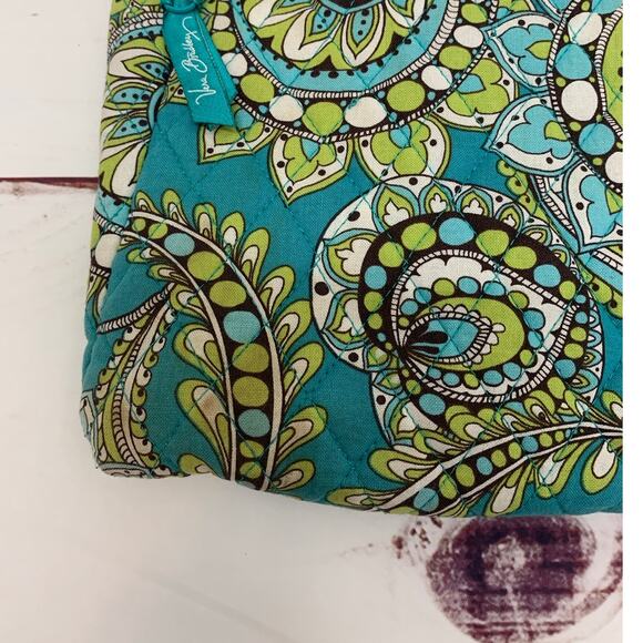 Vera Bradley Crossbody Bag Peacock Pattern Retired 2007 Hipster Teal Green Purse - Picture 6 of 16